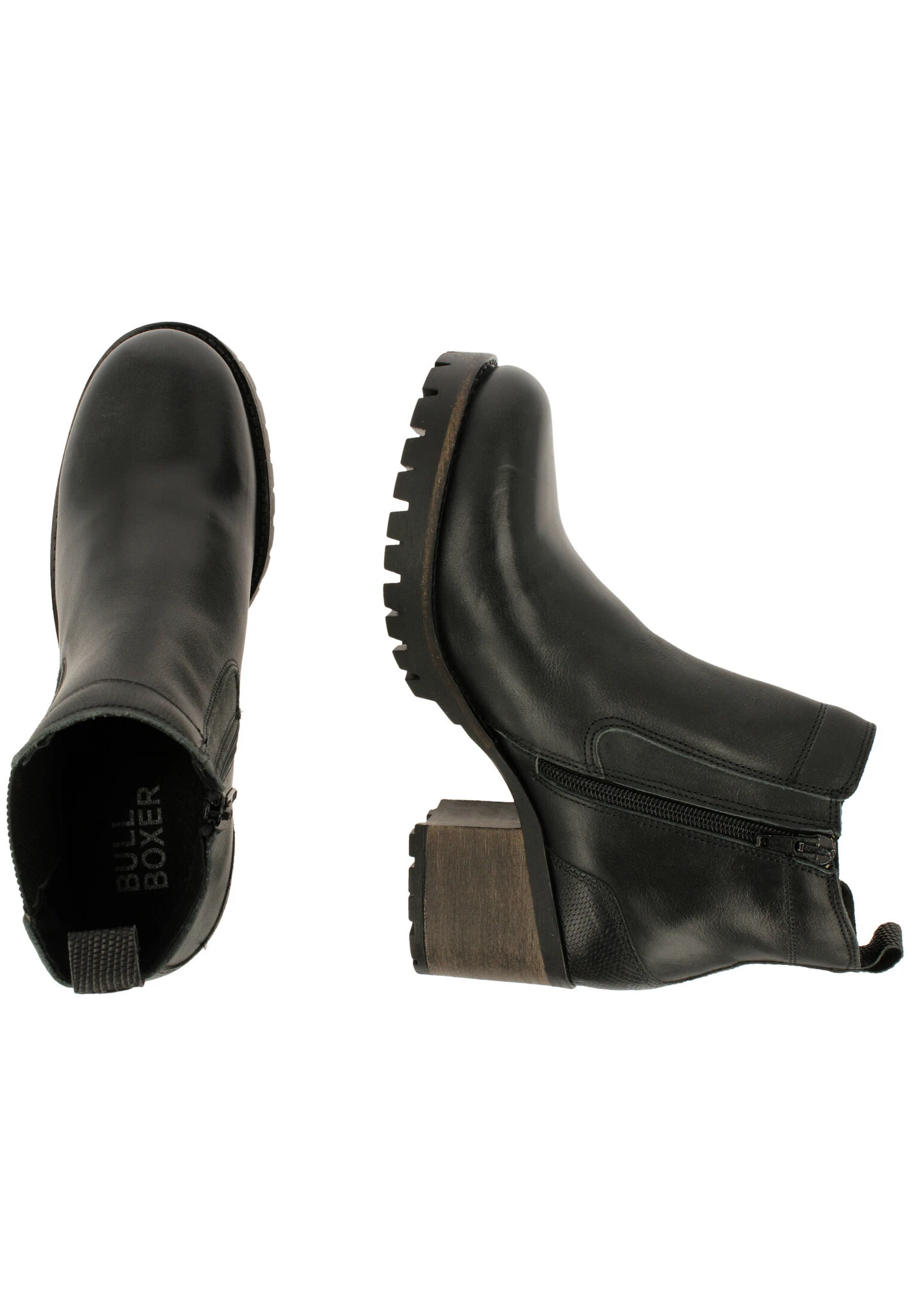 Bullboxer Enkellaarzen Zwart 425502E6L_BLCKTD - Afbeelding 2