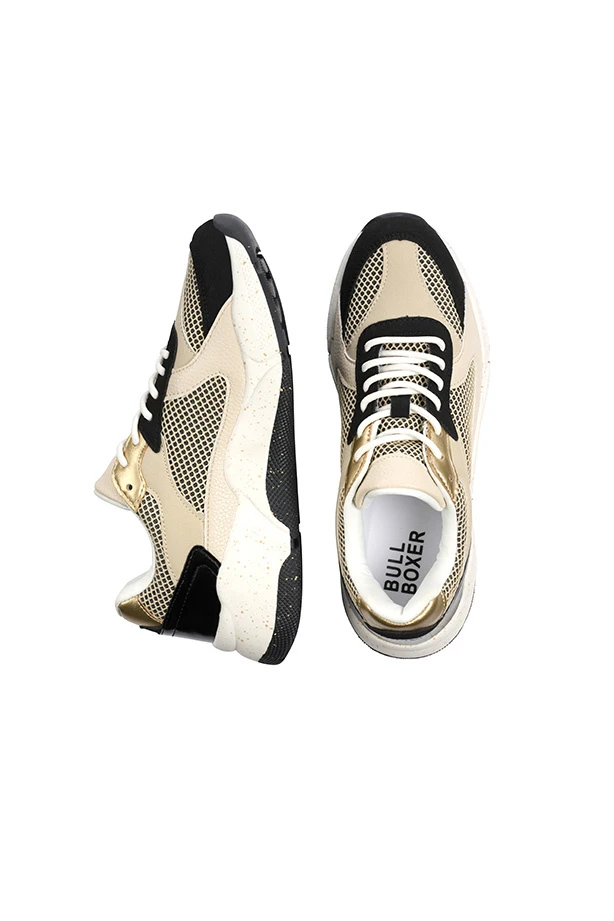 Bullboxer Sneaker Zwart/ Zand 077034F5S_BLSDTD - Afbeelding 2