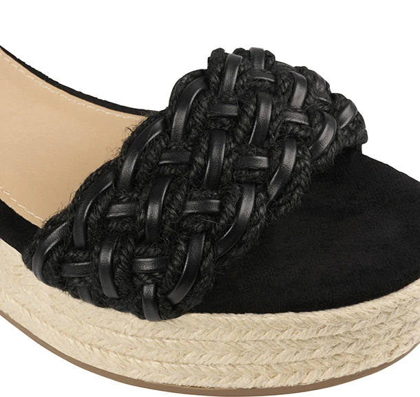 Bullboxer Sandalen Met Sleehak Zwart 268011F2T_BLCKTD - Afbeelding 5